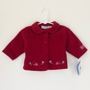NWT Baby Face vintage baby button up fleece jacket 6-9M